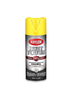 Buy Rust Tough Protective High Gloss Enamel Spray Paint Yellow 12oz K09211008 in Saudi Arabia