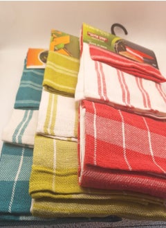 Buy Kitchen Towels 100% Cotton Waffle Weave Dish Towels for Drying Dishes Super Soft Absorbent Pack Of 9 in Saudi Arabia