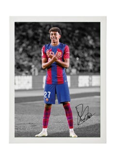 اشتري Lamine Yamal Barcelona Autographed Framed Poster 30x40cm - Football Memorabilia, Soccer Collectible, Gift for Fans في الامارات