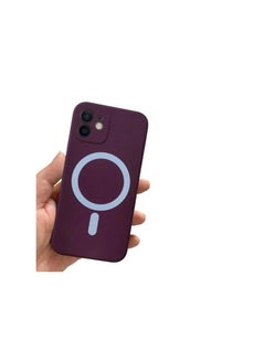 Buy Silicone back cover MagSafe compatible with iPhone 11 Purple in Egypt