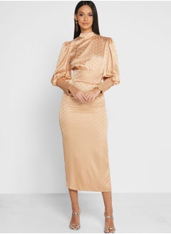 Buy Puff Sleeve Dress in Saudi Arabia