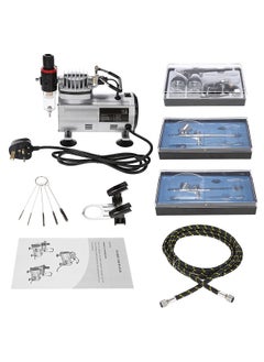 Buy 220V Professional Gravity Feed Airbrush Air Compressor Kit for Art Painting Tattoo Manicure Craft Cake Spray Model Air Brush Nail Tool Set in Saudi Arabia