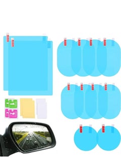 اشتري Car Rearview Mirror Film, Anti Fog, Anti Glare, Anti Scratch, Anti Mis, Rainproof Waterproof, HD Nano Clear Protective Sticker Film for Car Mirrors, Side Windows, Safe Driving في الامارات