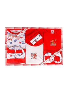 Buy New Born Baby Gift Set Cotton Material For Baby Boy And Girls Ideal Baby Shower Gift 13 Pcs (Red) in Saudi Arabia