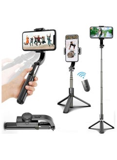 اشتري 3 in 1 Phone with Bluetooth Wireless Remote, Portable Selfie Stick Gimbal Stabilizer for Smartphone في الامارات