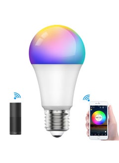 Buy 1pc Smart Light Bulb, Multi Color Changing Dimmable Smart Wifi And Bluetooth Compatible With Alexa And Google Home Assistant in UAE