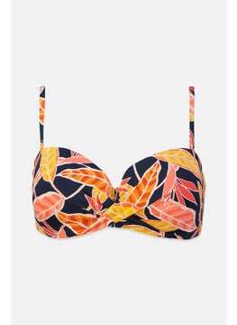 اشتري Women Padded Printed Bikini Top, Orange Combo في السعودية