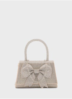 Buy Diamante Mini Satchel Bow Clutch Bag in UAE