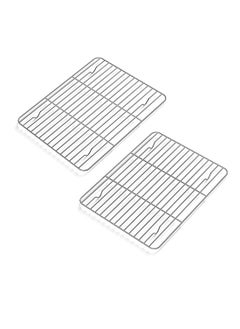 Buy 2 Pack Cooling Rack for Baking Stainless Steel Heavy Duty Wire Rack Baking Rack 11.8 9 in Cooling Racks for Cooking Fits Quarter Sheet Pan Small Toaster Oven Dishwasher Safe in UAE