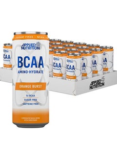 اشتري Applied Nutrition BCAA Energy Drink with Caffeine - BCAA Amino Hydrate + Energy, Sugar Free, Branch Chained Amino Acids (Pack of 24) (Orange Burst) في السعودية