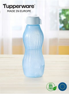 Buy Tupperware Freezer Bottle With Round Cap & Holder Eco+ 880Ml - Light Blue in Saudi Arabia