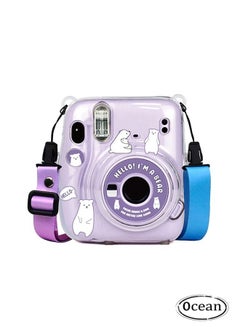 اشتري Hard Case For Fujifilm Instax Mini 11 Instant Camera With Adjustable Strap Clear في الامارات