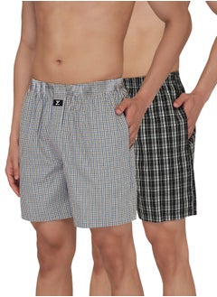 Buy IntelliEaze Super Combed Cotton Boxer Shorts for mens pack of 2 in UAE