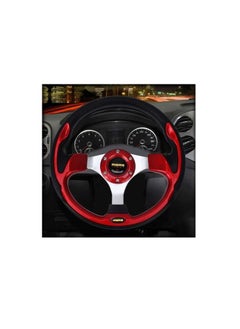 Buy ROYAL - Universal Racing Steering Wheel for Car, Round "O" Shaped Horn Race Tuning Style Sport MOMO Steering Wheel for Race/Rally/Motorsport/Car Sim Driving (DYT-5316) (Red) in UAE