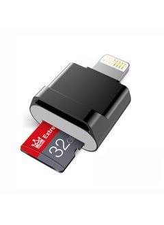 Buy MicroDrive 8pin To TF Card Adapter Mini iPhone & iPad TF Card Reader, Capacity:32GB(Black) in Saudi Arabia