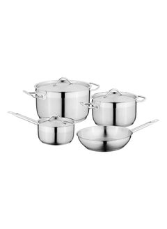 Buy 7-Piece Cookware Set - 1x Covered Saucepan, 1x Covered Casserole, 1x Covered Stockpot, 1x Frying Pan in Egypt