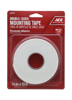 Buy Double Sided Heavy Duty Mounting Tape White 3/4 Inch x 15 ft 522287 in Saudi Arabia