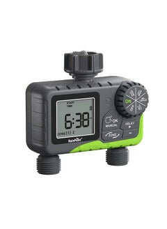 اشتري Water Timer for Garden Hose - 2 Zone Sprinkler Timer with Rain Delay/Manual Watering/Automatic Irrigation Controller System - Water Hose Timer Programmable Faucet Timer for Yard Lawn في الامارات