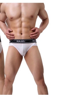 Buy Men's Low Waist Underwear Briefs White in Saudi Arabia