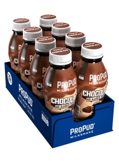 Buy ProPud Protein Milkshake 8 x 330ml Bottles| High Protein Shake | No Added Sugar | Lactose Free| 20g of Protein | Delicious Creamy Flavour (Chocolate) in UAE