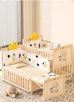 Buy Baby Cribs 8 in 1 Convertible, Baby Bed with Mosquito Net, Wooden Cot for Children 0-12 years in Saudi Arabia