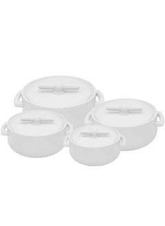 اشتري Selvel Dune Insulated Hot Pot White - 4Pcs Set (1000/1500/2000/3000), PHPED-White في الامارات