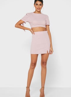 Buy Side Slit Mini Skirt in UAE