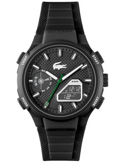 اشتري LC33 Analog and Digital Display Silicon Strap Wrist Watch - 45 mm - Black في السعودية