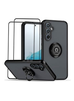 اشتري [1+2] Case for Samsung Galaxy A54 5G Case, with Tempered Glass Screen Protector (2 Pcs), with Ring Kickstand and Magnetic Car Mount Shockproof Hard Back Case في السعودية