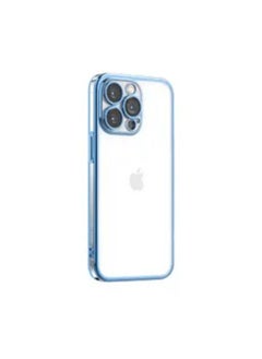 اشتري Mars Electroplating TPU iPhone Case, Premium Quality, Dust Resistant, TPU Bumper, LightWeight & Easy Snap-On, Tinted Camera Ring and Boarder Outline Compatible For iPhone 13 Pro (6.1") - Blue في الامارات