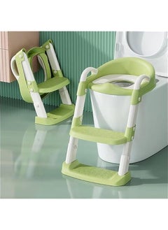 اشتري Potty Training Seat with Step Stool Ladder,Potty Training Toilet for Kids Boys Girls, Toddlers-Comfortable Safe Potty Seat with Anti-Slip Pads （GREEN NEW ） في الامارات