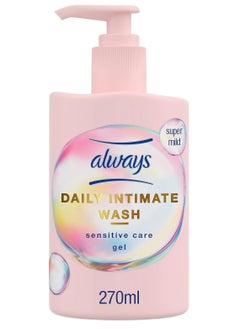 Buy Always Daily Intimate Wash, Gel, Sensitive Care, 270 ml in Saudi Arabia