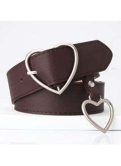 اشتري Trend All Kinds Of Love Buckle Fashion Ladies Belt 105cm Brown في الامارات