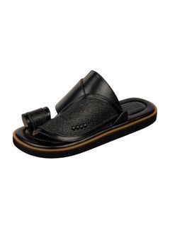 Buy Black arabic sandals with lizard pattern in Saudi Arabia