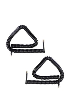 Buy DKURVE Telephone Handset Phone Extension Curly Coil Line Cable 2pcs in UAE