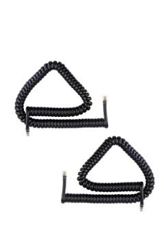 Buy DKURVE Telephone Handset Phone Extension Curly Coil Line Cable 2pcs in UAE