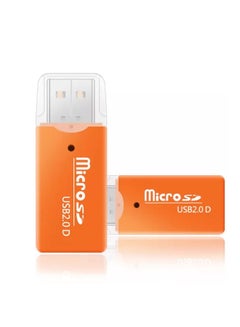 Buy USB 2.0 MICRO SD HIGH SPEED MINI EXTERNAL TF MEMORY CARD READER ADAPTER Orange in Saudi Arabia