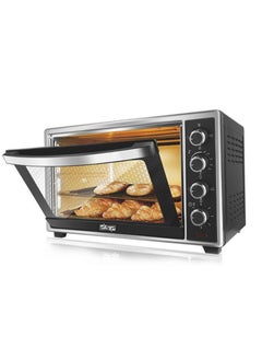 اشتري 2000W 48L High Power Adjustable Temperature Timer Electric Toaster Oven With 1000+600W 2 Stove Heads KT48B (L45 x W58 x H36)cm في الامارات