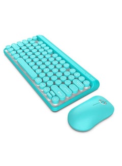 Buy Wireless Bluetooth Keyboard Keyboard Mouse Set Blue in Saudi Arabia