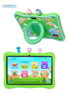 اشتري Oteeto TAB 10 Kids Tablet/10.1 Inch IPS/Octa Core 1.8 GHz Processor/6GB RAM + 128GB ROM/5MP Front + 8 MP Rear Camera/Single SIM 4G Network/8000 mAh/Android 13/Includes Sticker, Little Doll 5 pcs في الامارات