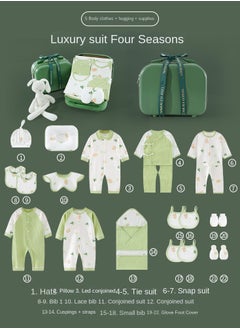 اشتري Newborn Baby Gifts Set Newborn Layette Gifts Set Baby Girl Boys Gifts Premium Cotton Baby Clothes Accessories Set في الامارات