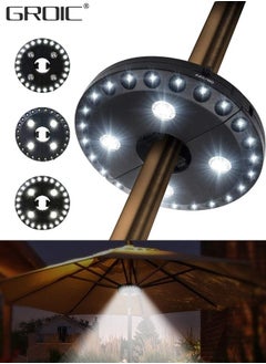 Buy Camping Lamp, Outdoor Patio Umbrella Light 3 Brightness Modes Cordless 28 LED Lights-4 x AA Battery Operated,Umbrella Pole Light for Tent Umbrellas,Camping Tents or Outdoor Use, Umbrella Tent Lamp in Saudi Arabia