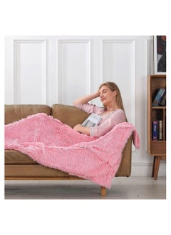 اشتري COMFY SOFT & FLUFFY CLASSIC FUR BLANKET/THROW PINK في الامارات