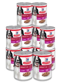 Buy Adult Dog Food With Beef - 12x370g in UAE