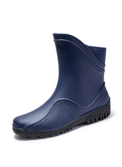 اشتري Mens Fashion Waterproof Slip-Resistant Fishing Rain BootsG500-dark blue G500-dark blue في السعودية