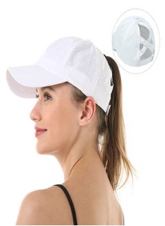 اشتري Simple baseball cap sun visor outdoor sports horsetail breathable mesh cap في السعودية