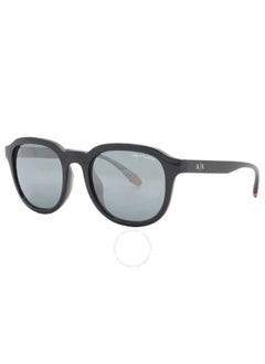 Buy Men's Oval Shape Acetate Sunglasses 4129SU - Lens Size: 54 Mm - Shiny Black in Saudi Arabia