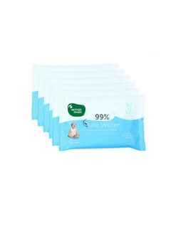 اشتري Thick Fabric Baby Water Based (Unscented) Wipe (Blue 10 Wipes)Pack Of 6 في الامارات