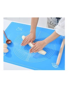 Buy ECVV Baking Mat, Non-Stick Silicon Rolling Pastry Mat, 70 * 50cm Silicon Baking Sheets Mats,Kneading Pad Sheet Glass Fiber Rolling Dough Large Size for Cake Macaron Kitchen Tools, Assorted in Saudi Arabia