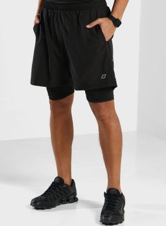 Buy 2 In 1 Compression Training Shorts in UAE